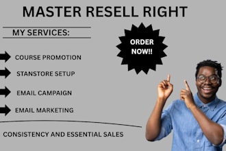 promote master resell right courses with email marketing