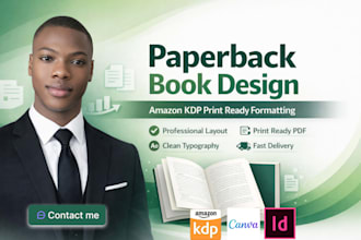 create paperback book layout and formatting for amazon KDP print ready design