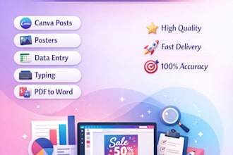 do fast and accurate typing,data entry, content writting etc