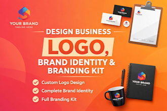 design business logo, brand identity and branding kit