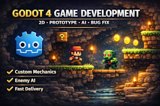 develop 2d godot game,godot 4 developer,game prototype,indie game development