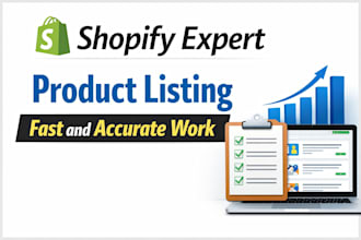 do shopify product listing, blog upload and data entry