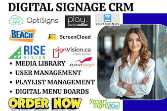 setup optisigns play reach screencloud rise vision nento zeetaminds xogo CRM