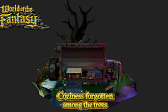 create quality low poly environment 3d assets for yoyr games