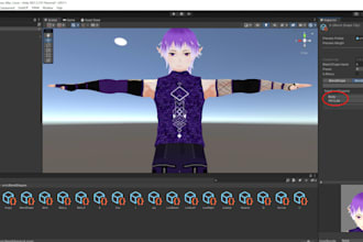 rig, fix, port, convert vrchat, vroid, vrm, mmd avatar with weight paint, facial