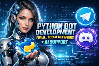 develop bot for any social network on python with ai support