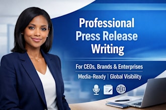 write professional press releases for ceos, brands, and enterprises