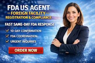 be your fda US agent for foreign facility registration and compliance