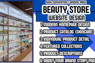 beauty store website cosmetics website skincare website makeup store website
