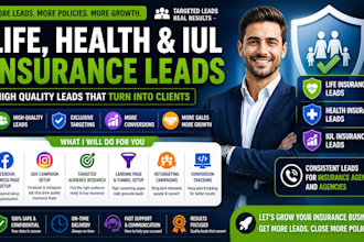generate life insurance leads, health insurance lead, iul insurance website