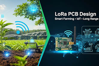 design a compact lora pcb for smart agriculture and industrial iot