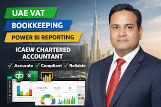 handle uae vat returns, bookkeeping, and power bi dashboards