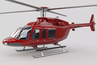 craft military helicopter design, drone model, 3d airplane for game, private jet
