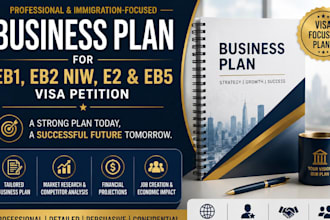write an expert business plan for eb1, eb2 niw, e2, eb5 visa petition