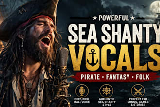 record a powerful male vocalist for sea shanty, pirate or fantasy folk songs