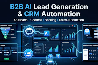 build b2b ai lead generation, outreach system, crm automation, chatbot, booking