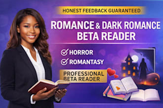 be a romance beta reader, dark romance beta reader, horror, romantasy beta reade