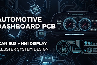 design automotive dashboard pcb, can bus system, and hmi display interface