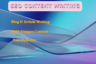 do SEO bulk article writing for blogs and websites