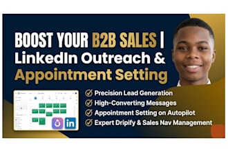 do linkedin outreach and b2b appointment setting with dripify