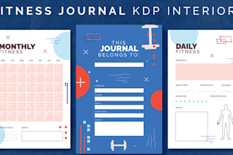 design a professional journal design, planner or workbook design for amazon KDP