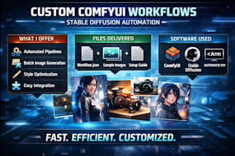create comfyui workflows for stable diffusion automation and image generation