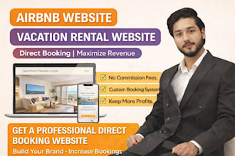 build a clean airbnb website or vocation rental website