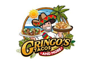 do best quality popular smart greek taco logo with t shirt design