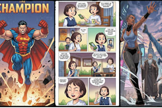 draw comic book illustration graphic novel comic strip comic artist colorist
