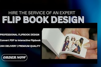 design professional flipbook, brochure, catalog or ebook