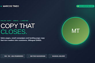 write high converting bilingual sales copy, emails and landing pages