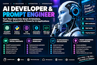develop custom ai solutions, chatbots, automation and ai applications