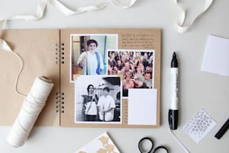 design a custom scrapbook one of a kind photo collage