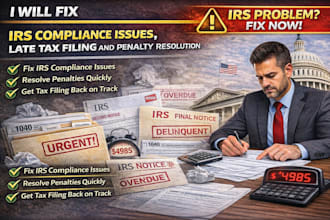 fix irs compliance issues, late tax filing and penalty resolution
