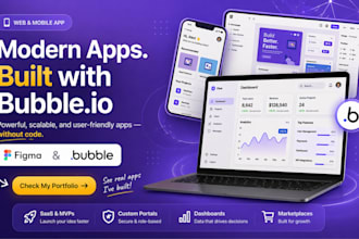 be your bubble io developer, bubble app, bubble developer, bubble io mvp web app