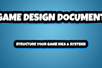 create a professional game design document for your game