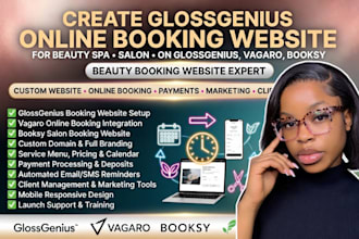 create online booking website for beauty spa salon on glossgenius vagaro booksy
