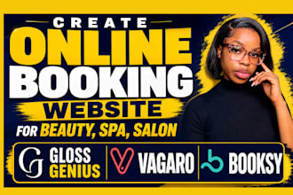 create online booking website for beauty spa salon on glossgenius vagaro booksy