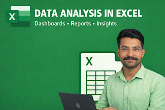 do data analysis in excel, create dashboards and fix formulas