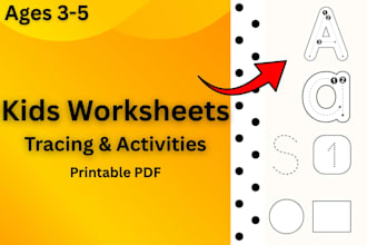 design preschool tracing worksheets for kids printable PDF