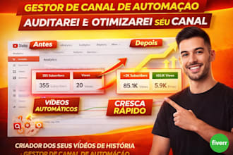 ser o criador dos seus vídeos de historia ou gestor de canal de automacao