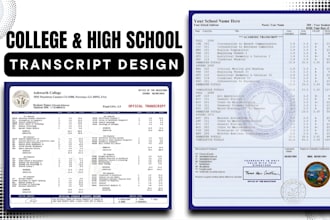 do high school transcript design, diploma certificate, ged college certificate