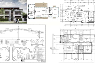 provide architecture drafting city permit construction drawing autocad blueprint