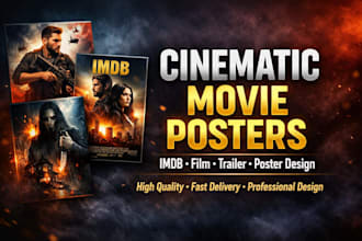 design cinematic movie poster imdb film poster  professional film poster design
