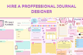 do gratitude journal design, workbook design, kdp planner and canva ebook design