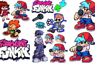 do fnf character sprite animation friday night funkin game mod game music