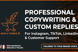 professional customer support replies and social media bios
