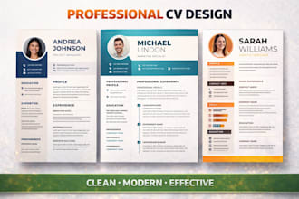 design a professional resume or CV