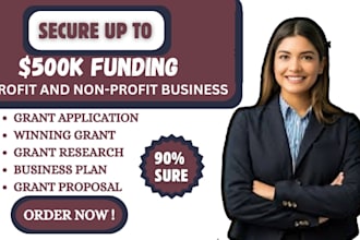 write, edit and research grant proposal and grant application for nonprofits