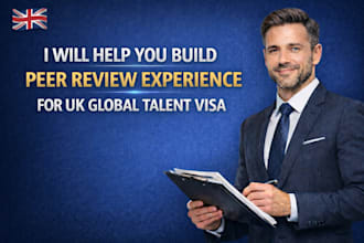 help you secure peer review for UK global talent visa